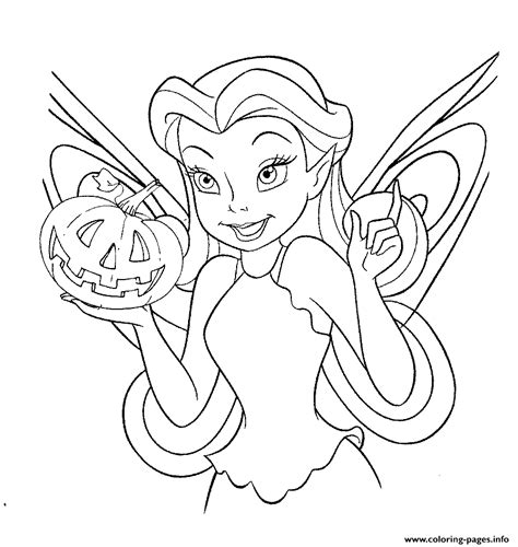 Disney Fairy Halloween Coloring Page Printable