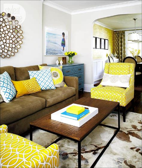 Brown And Yellow Living Room Living Room Home Decorating Ideas