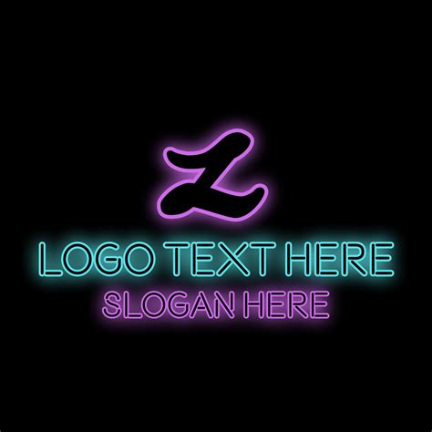 Neon Letter Text Logo Brandcrowd Logo Maker