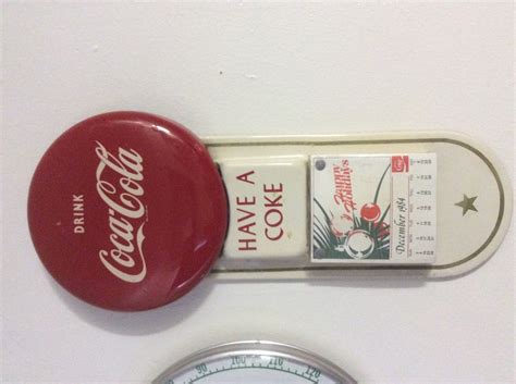 1950 coca cola calendar button pad aluminum collectors weekly
