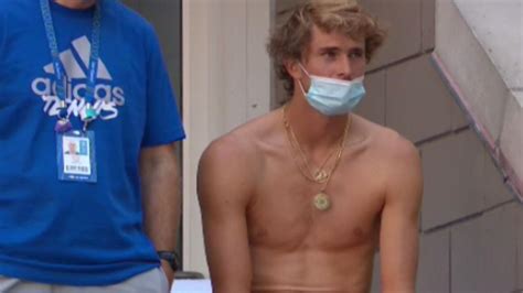 US Open Tennis Shirtless Alexander Zverev Sparks Wild Confusion The