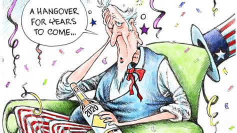 Dave Granlund Cartoon On Hangover From 2020