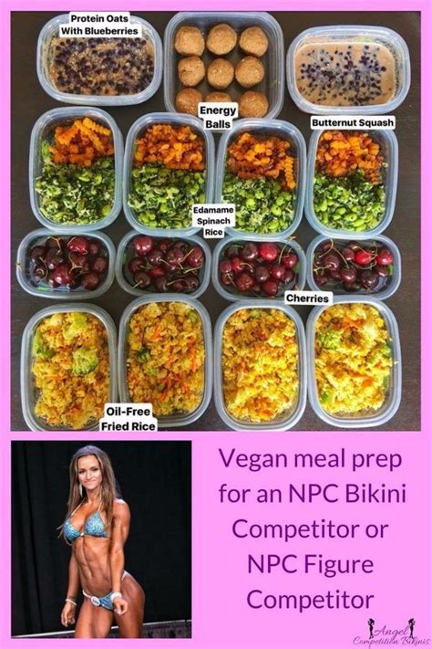 Vegan Bikini Competitor Vegan Meal Plans Workout Food Vegan Meal Prep