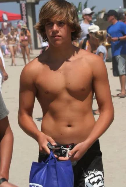 Shirtless Male Shaggy Haired Beach Cute Hunk Jock Dude Beefcake X Photo C Eur