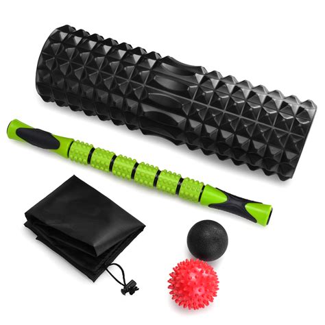 5 In 1 Foam Roller Kit And Muscle Roller Stick Massage Balls For Muscle Therapy Ebay