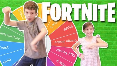 Mystery Wheel Fortnite Dance Challenge Youtube