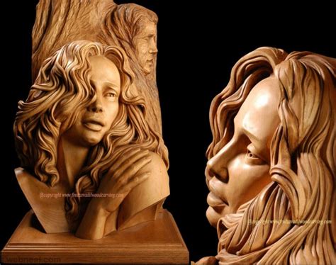 Wood Carving Realistic Face 2