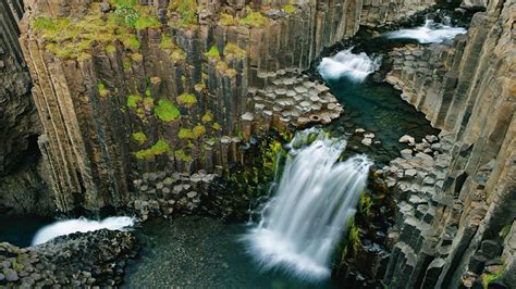 Litlanesfoss Iceland Cascade Waterfall With Stunning Pillars Of ...