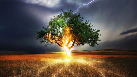 Download 1920x1080 wallpaper lightning, flash, tree, landscape, storm, full hd, hdtv, fhd, 1080p ...