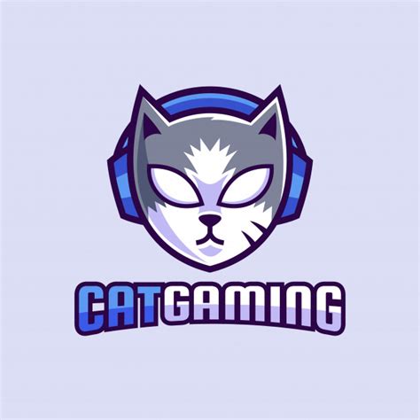 Mascot Cat Gaming Wear Headphone Logo Design Premium Vector