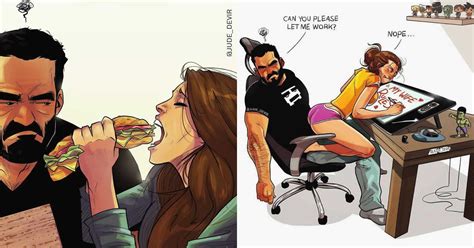 Artist Illustrates Everyday Life With His Wife In 10 Adorable Comics