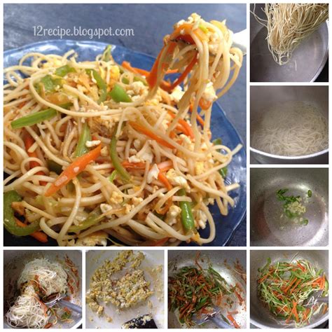 Vegetarian noodle soup with roasted carrot: Veggie-Egg Rice Noodles - Recipe Book