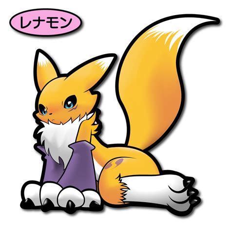 Renamon Digimon 1girl Black Sclera Blue Eyes Colored Sclera Fox Solo Tail Image View