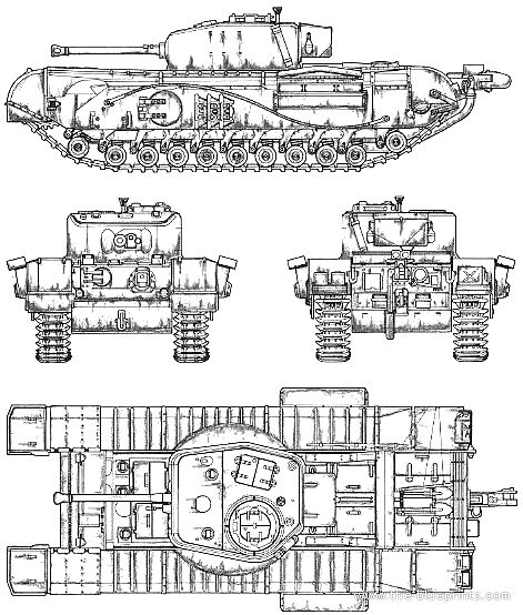 Tank Churchill Drawings Dimensions Pictures Download Drawings