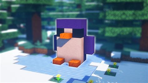 🐧 How To Build A Penguin Statue In Minecraft Quiet Asmr Decoration