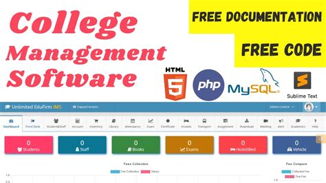 College Management System Software Using Php Mysql Html Css Bootstrap