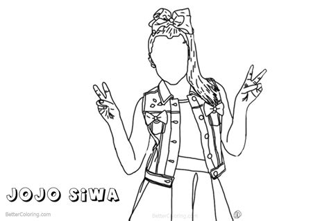 Jojo siwa is an american celebrity, dancer, singer, actress, tiktok girl. Jojo Siwa Coloring Pages Drawing by autumnarendelle - Free ...