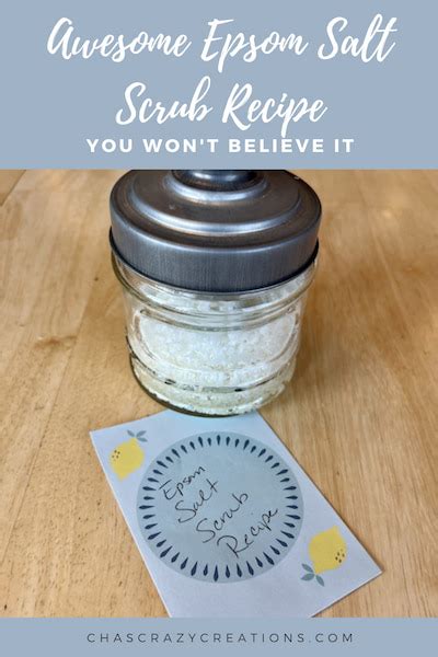 Awesome Epsom Salt Scrub Recipe You Wont Believe It Chas Crazy