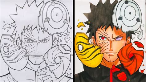 How To Color Obito With 3 Masks Real Time Naruto ナルト 疾風伝 Youtube