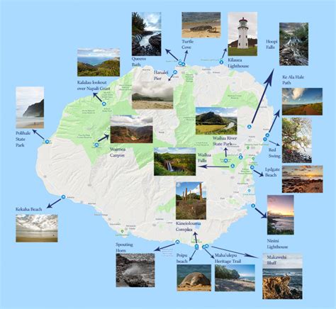 Kauai Itinerary Visual Map Traveltipster Hawaii Travel Vacation