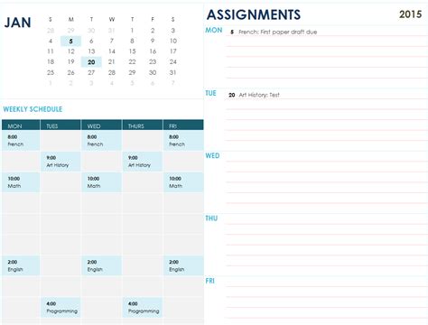 homework assignment planner