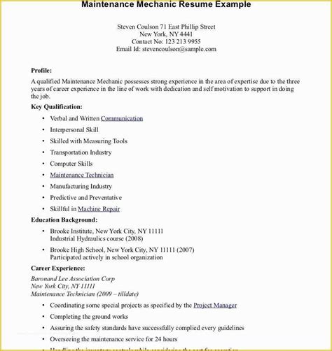 Free Resume Templates For Highschool Students With No Work Experience