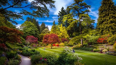 Butchart Gardens In Brentwood Bay Near Victoria On Vancouver Island