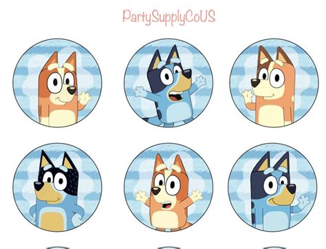 Bluey Cupcake Toppers Printable Printable Templates