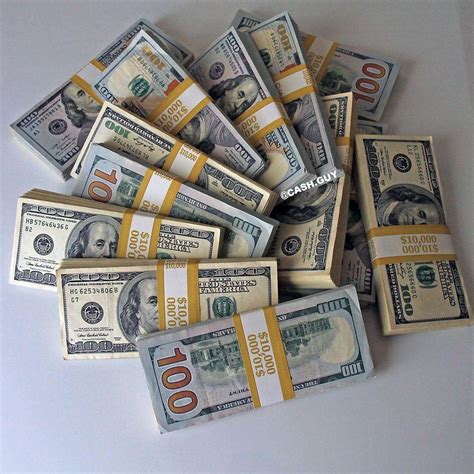 Stacks Of 100 Dollar Bills