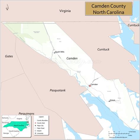 Map Of Camden County North Carolina Where Is Located Cities