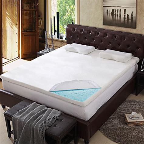 Browse our great low prices & discounts on the best gel mattress pads. 3" Inch Cool Gel Memory Foam Mattress Bed Topper Pad with ...