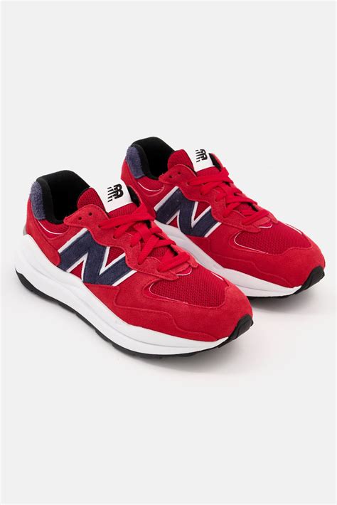 New Balance Men Lace Up M5740mc1 Sport Shoes Red Indigo Brands For Less