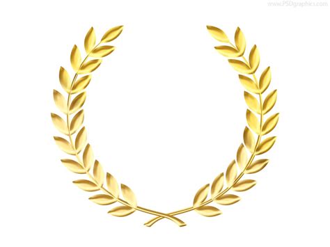 Gold Laurel Wreath Medal Template Psd Psdgraphics Gold Laurel