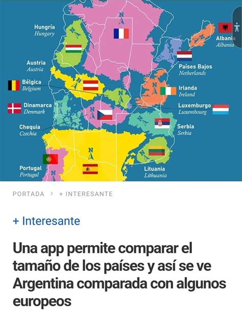 El Verdadero Tamaño De Los Países En Una App Samsung Members