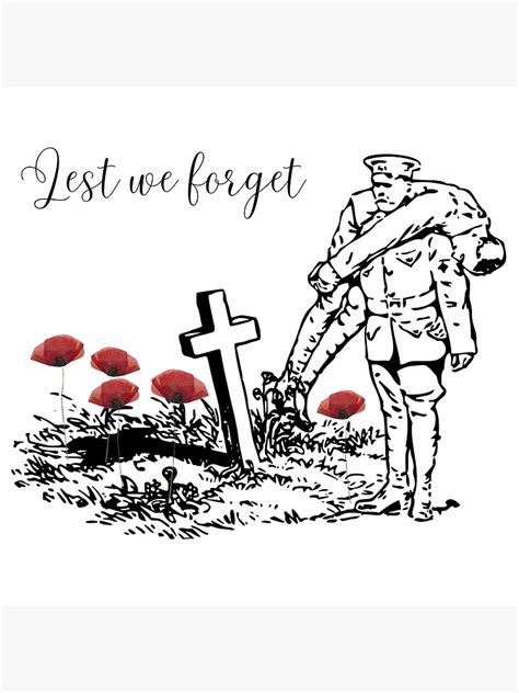 Lest We Forget Ww1 Remembrance Day Poster For Sale By Spiritedartwork