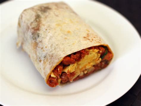 Breakfast Burrito With Chorizo Potato And Egg Recipe