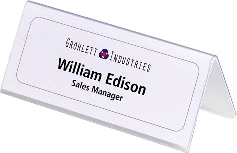 Durable 805019 Desk Name Plate Paper Size150 X 61122 Mm W X H