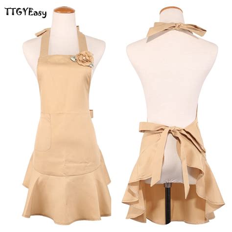 2018 Aprons Bib Aprons For Woman Sexy Kitchen Restaurant Cooking Apron Cotton Waitress Cosplay