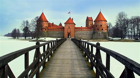 Trakai Island Castle Castle Medieval Town Lithuania Travel