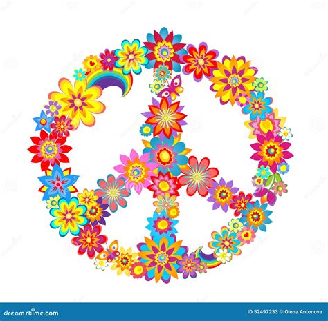 Peace Flower Symbol Stock Vector Illustration Of Blooming 52497233