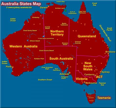 Australia Map With States Map Of Australia Showing States Australia And New Zealand Oceania