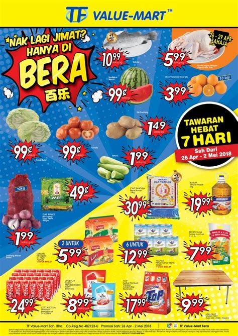 Byk pilihan sayur segar yg ada setiap hari. TF Value-Mart Special Offer at Bera (26 April 2018 - 2 May ...