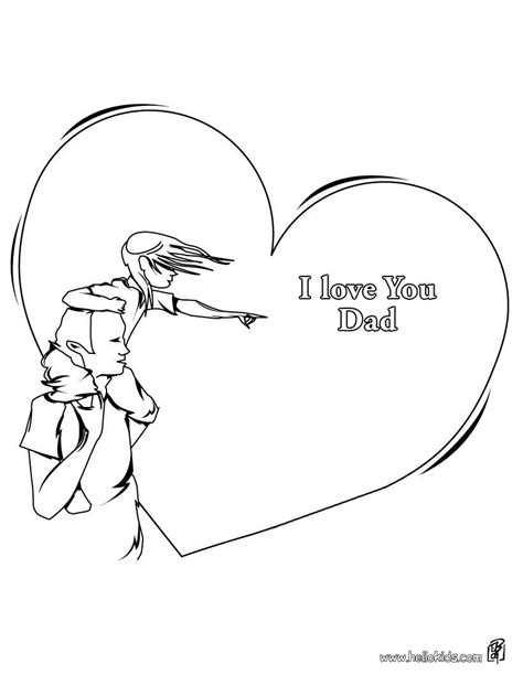 I love you dad coloring pages - Hellokids.com