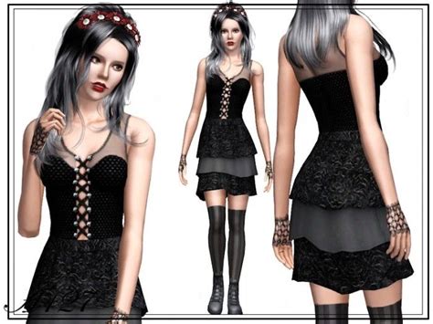 Mini Gothic Dress By Altea127 Sims 3 Downloads Cc Caboodle Gothic