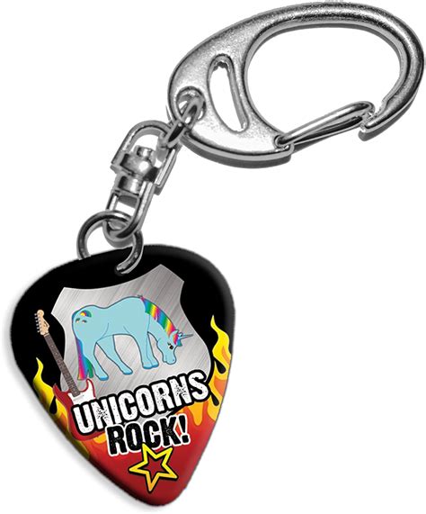 Unicorn Unicorns Rock Guitar Pick Keyring Plectrum R1 Musical Instruments