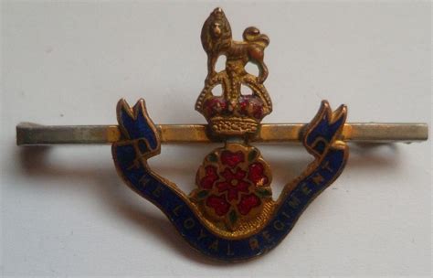 The Loyal Regiment Sweetheart Brooch A Nice Enamel And Brass Brooch