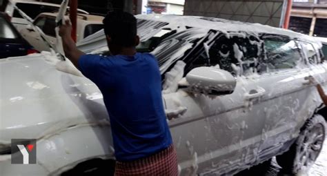 A car wash (also written as carwash) or auto wash is a facility used to clean the exterior and, in some cases, the interior of motor vehicles. "Kau ni Bangla! Jangan kurang ajar!" Suruh Bangla Sujud ...