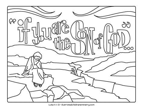 ️jesus In The Desert Coloring Page Free Download