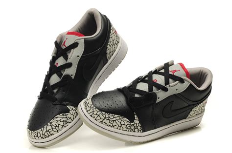 Buy 2012 Air Jordan 1 Low Black Grey Cement Shoes Online