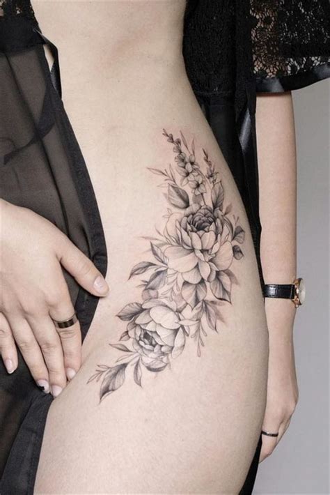 50 Gorgeous And Sexy Hip Thigh Floral Tattoo Designs You Will Love Women Fashion Lifestyle